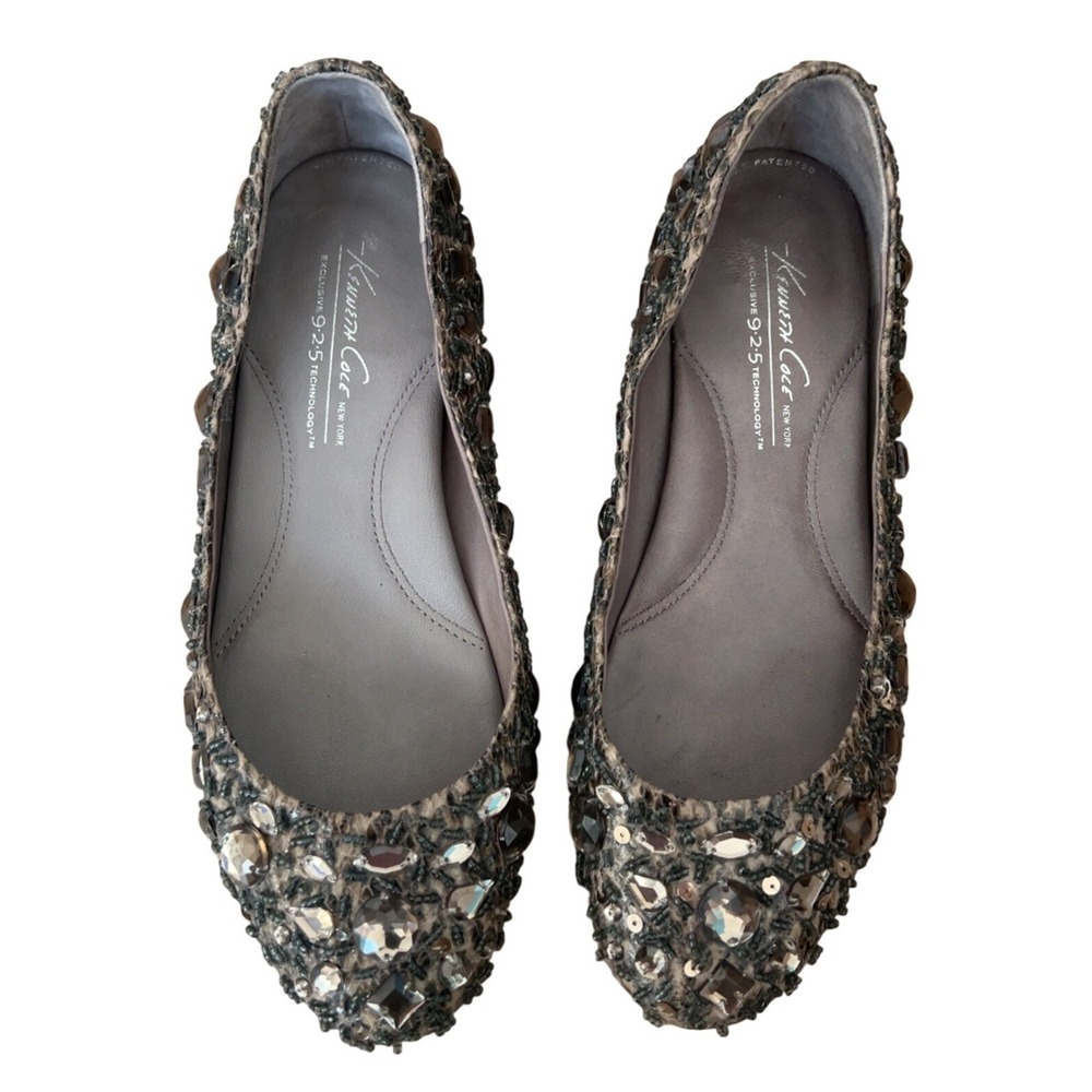 Kenneth Cole Reaction Rhinestone Slipper Ballet Flats "Sparkle N Shine" SZ: 6.5